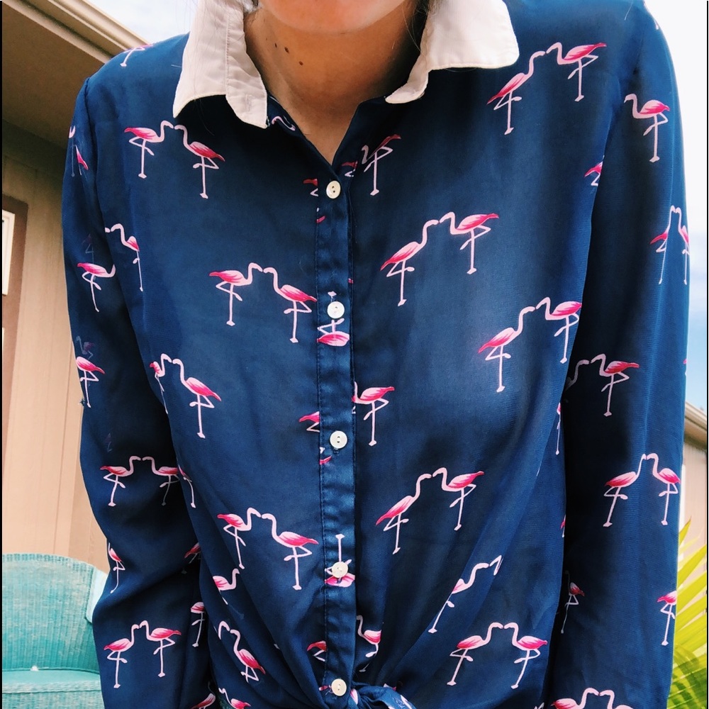 Flamingo Button Down Shirt